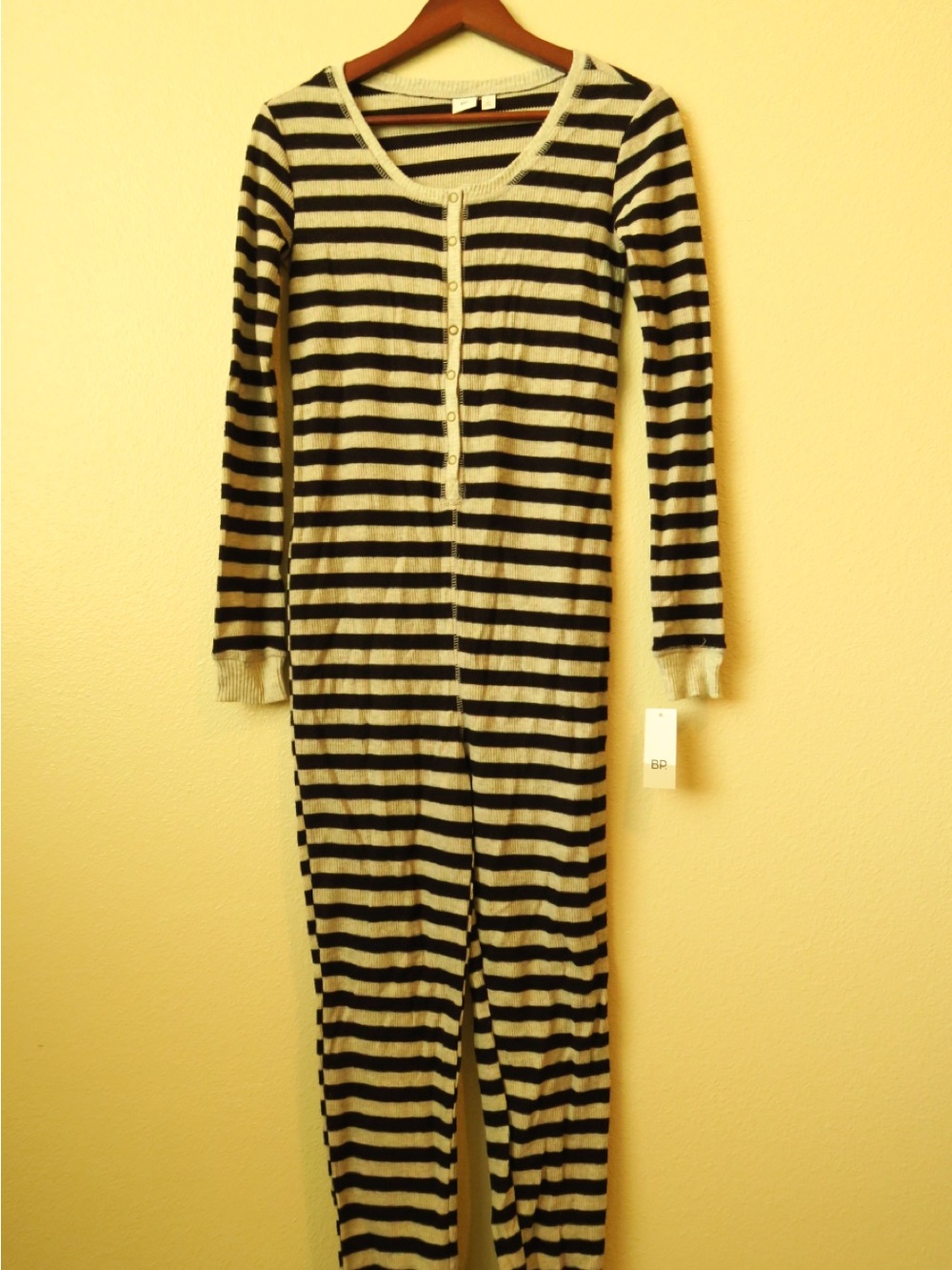bp Striped Knit Top - Black & Grey